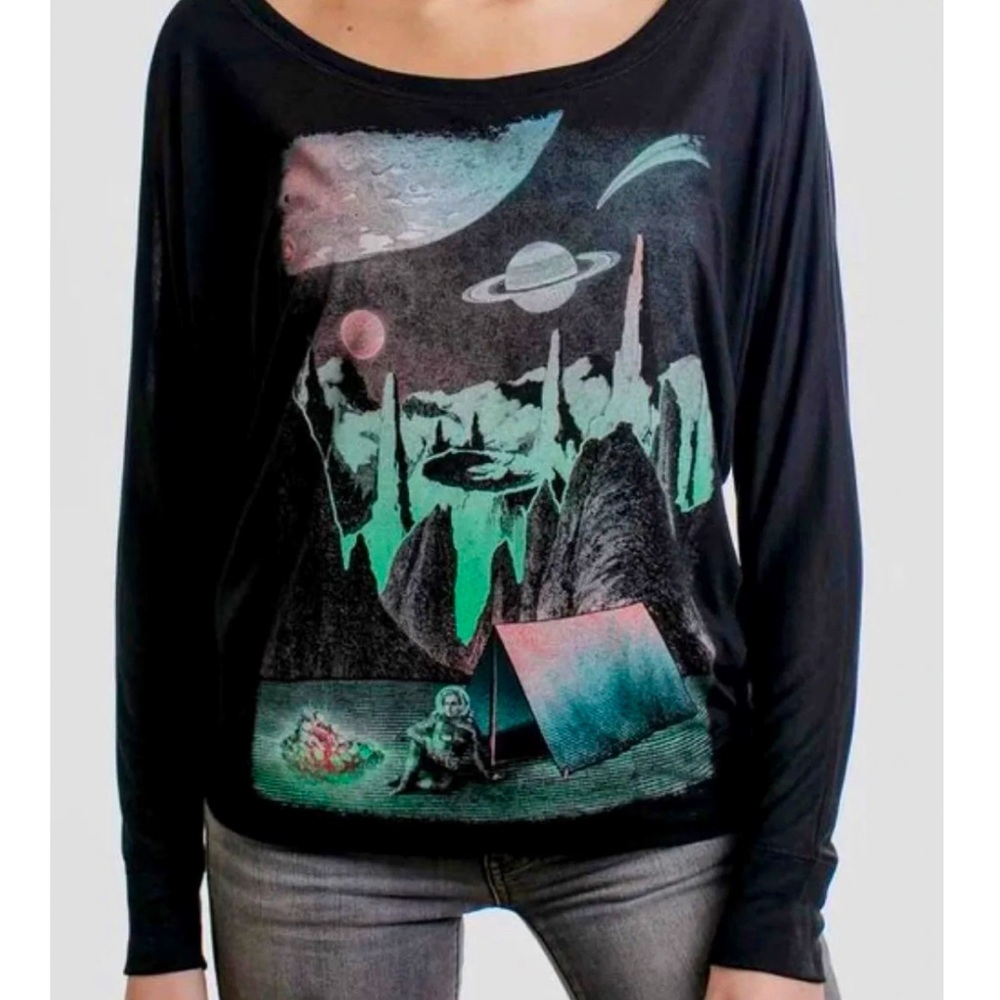 Curbside Clothing long sleeve dolman top “Space Camp”